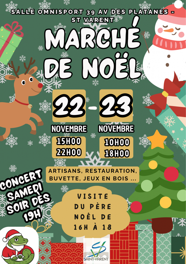 Affiche marché de Noël
